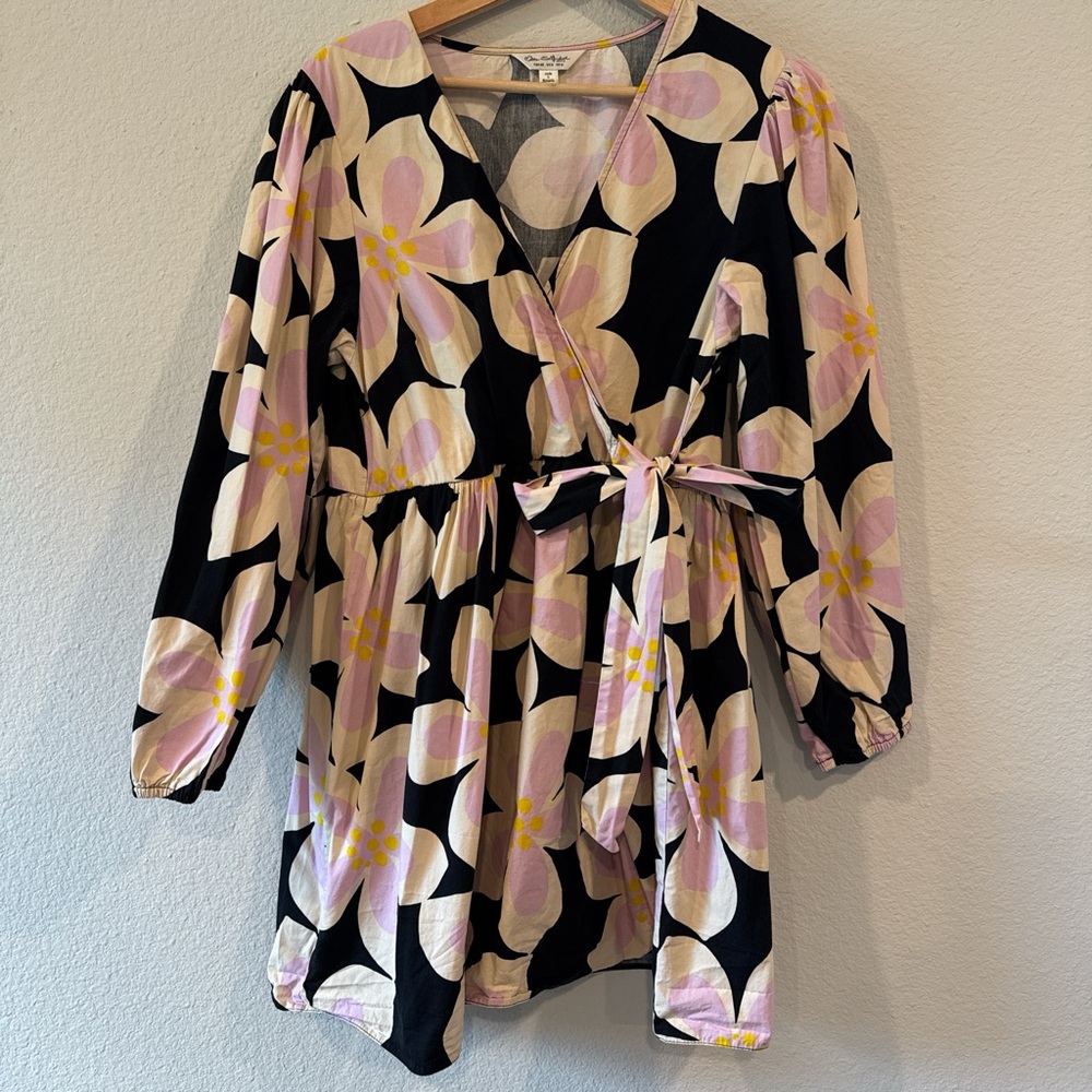 Floral Dress with Pink and Yellow Accents